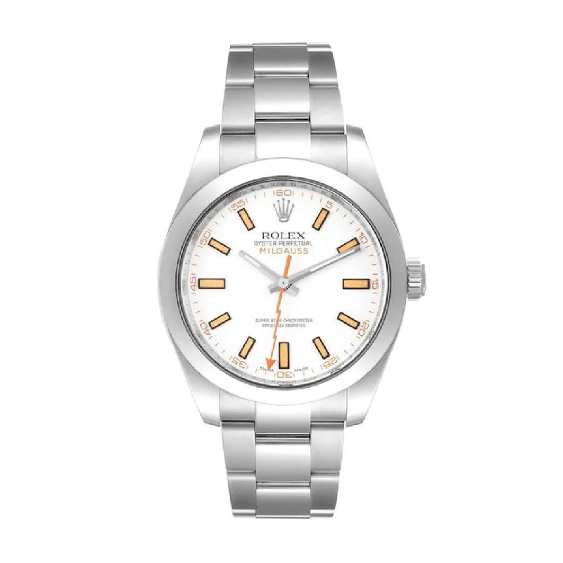 Rolex Watches for the Ultimate Sophistication –Rolex Milgauss 40mm - Ref: 116400 - White Dial, Stainless Steel Oyster Bracelet Watch