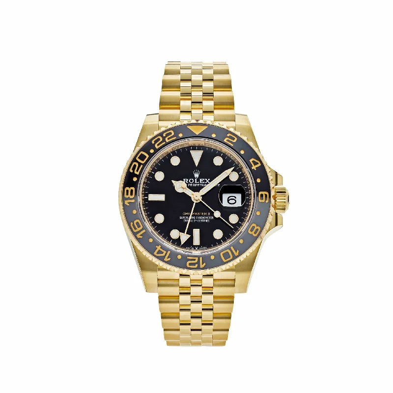 Explore the Finest Rolex Watches Online –Rolex GMT-Master II 126718GRNR Yellow Gold Black Dial Jubilee (2024)