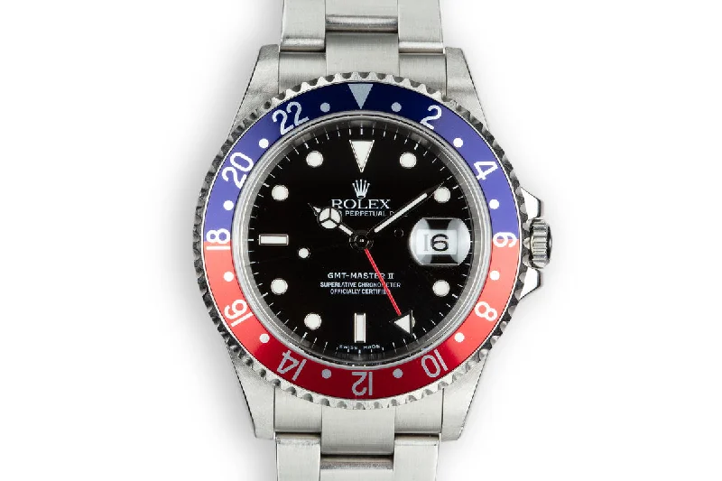 Find Your Perfect Rolex Watch –2005 Rolex GMT-Master II 16710 "Pepsi" with Box and Papers