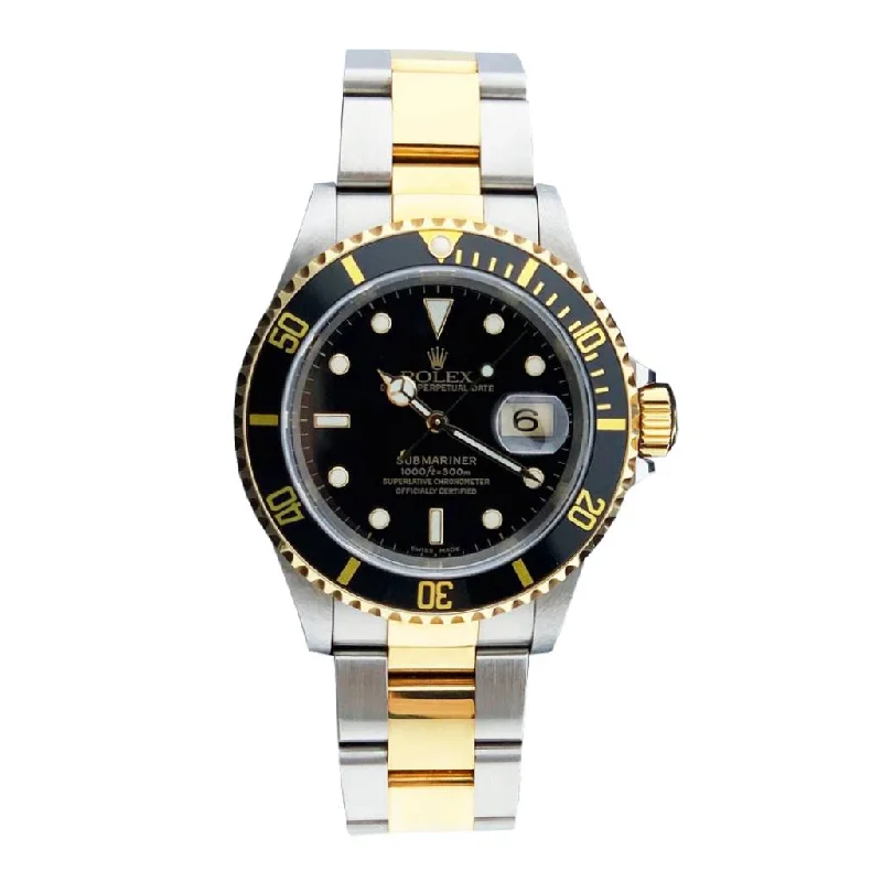 The Legacy of Rolex Watches Continues –Rolex Submariner Date 40mm - Ref: 16613 - Black Dial, Two Tone Stainless Steel & 18K Yellow Gold Oyster Bracelet Watch