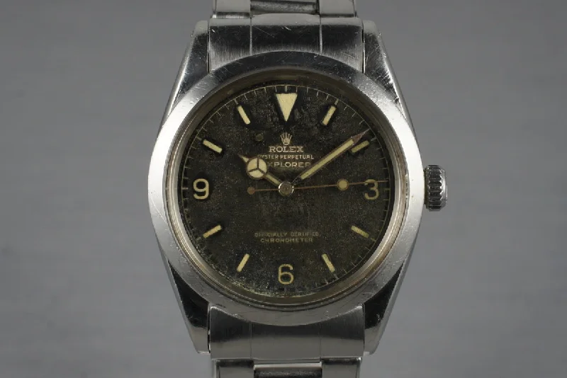 Timeless Elegance with Rolex Watches –1960 Rolex Explorer 1 1016 Tropical Gilt Dial with Box and Papers