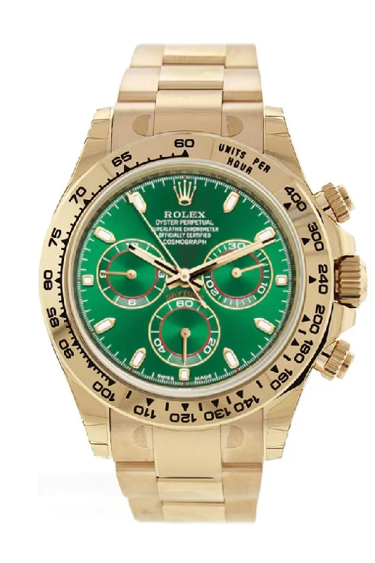 Rolex Watches: Perfect for Every Style –Rolex Cosmograph Daytona Green Dial 18K Yellow Gold Oyster Men's Watch 116508