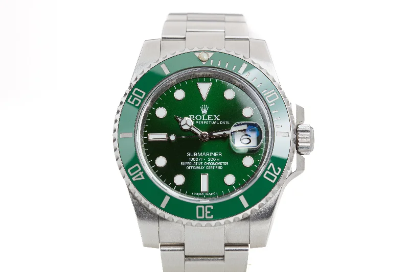 Rolex Watches: A Statement of Luxury –2013 Rolex Submariner 116610LV "Hulk" Box, Card Hangtag & Booklet