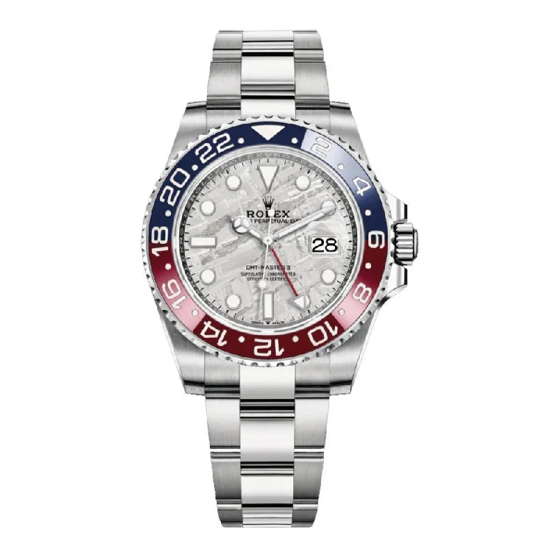 Rolex Watches – Precision in Every Detail –Rolex GMT-Master II "Pepsi" 40mm - Ref: 126719BLRO-0002 - Meteorite Dial, Red & Blue Ceramic Bezel, 18K White Gold Oyster Bracelet Men's Watch