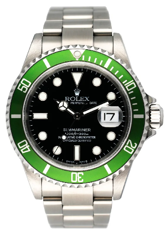 Rolex Watches: The Art of Swiss Watchmaking –Rolex Submariner 16610LV Kermit Mens Flat 4 B/P